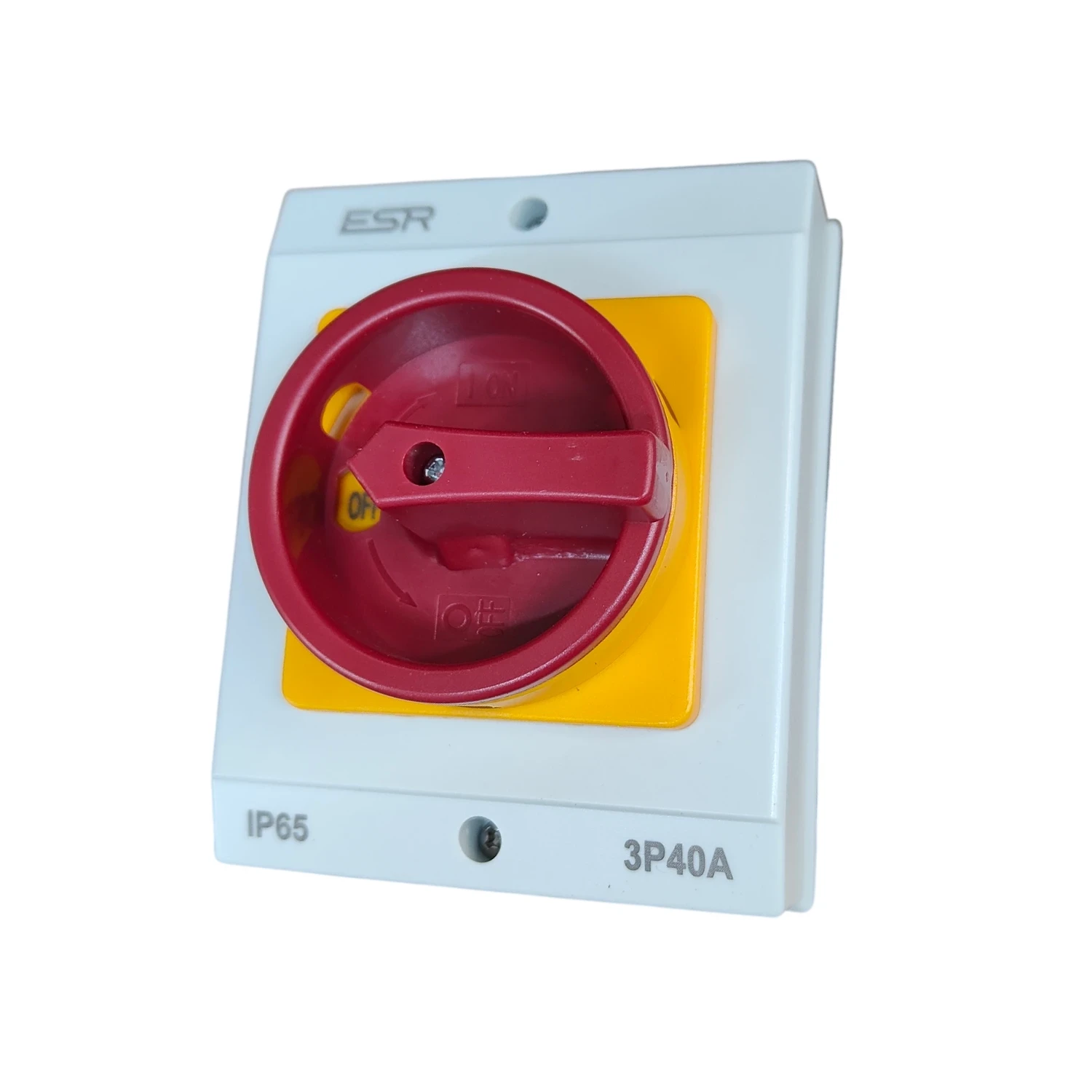 ESR Enclosed Isolator 40A 3P IP65 Surface Mounted