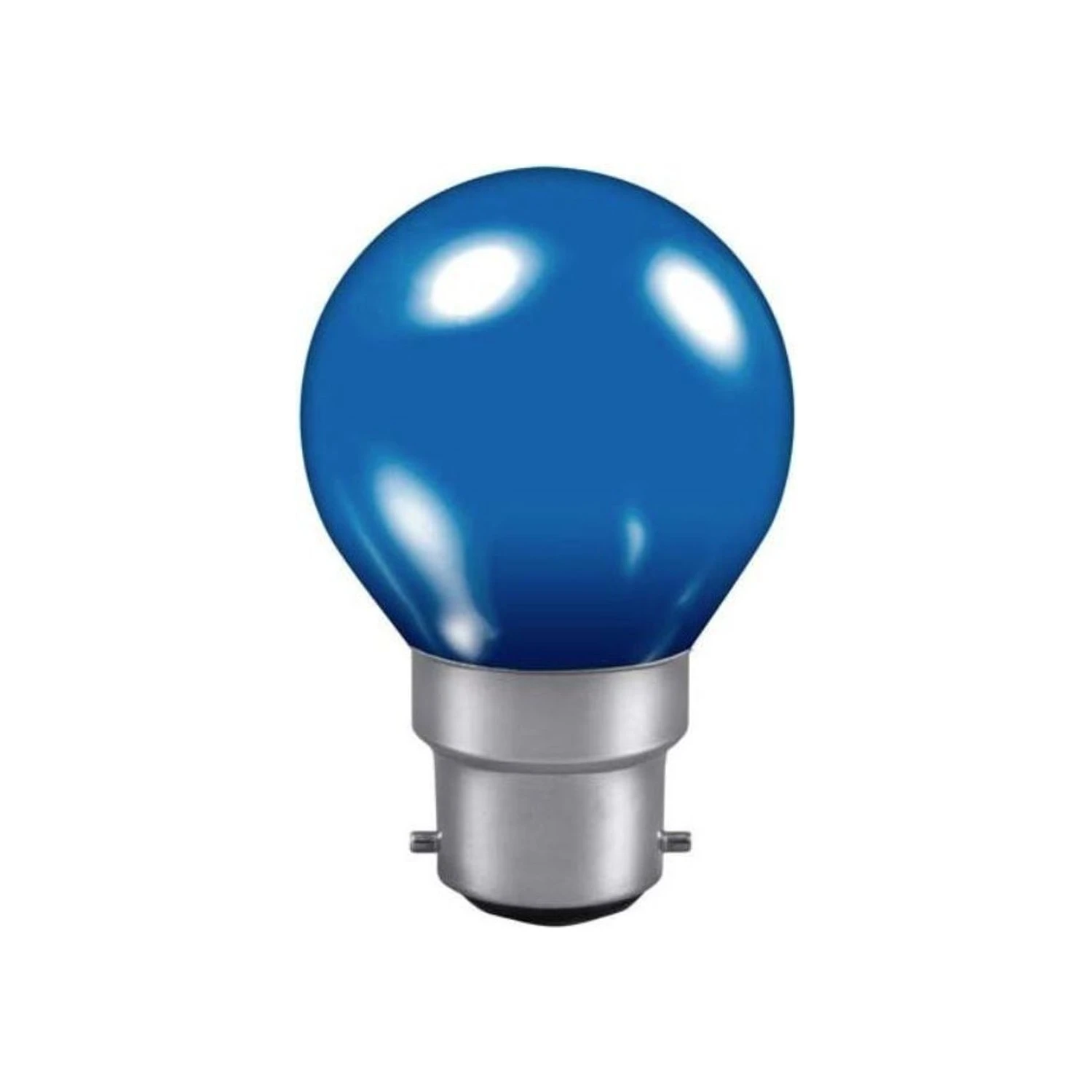 Evolec 1W LED golfball lamp, BC, blue