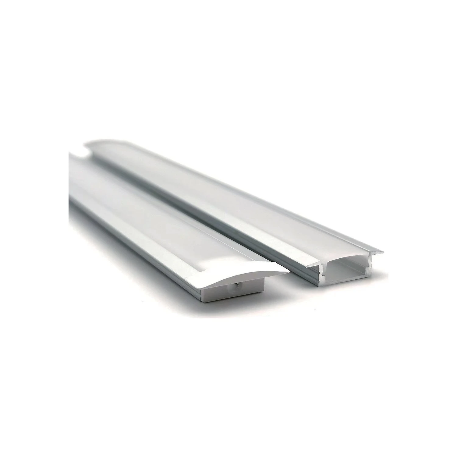 Greenlamp recessed aluminium LED profile 2m with opal diffuser