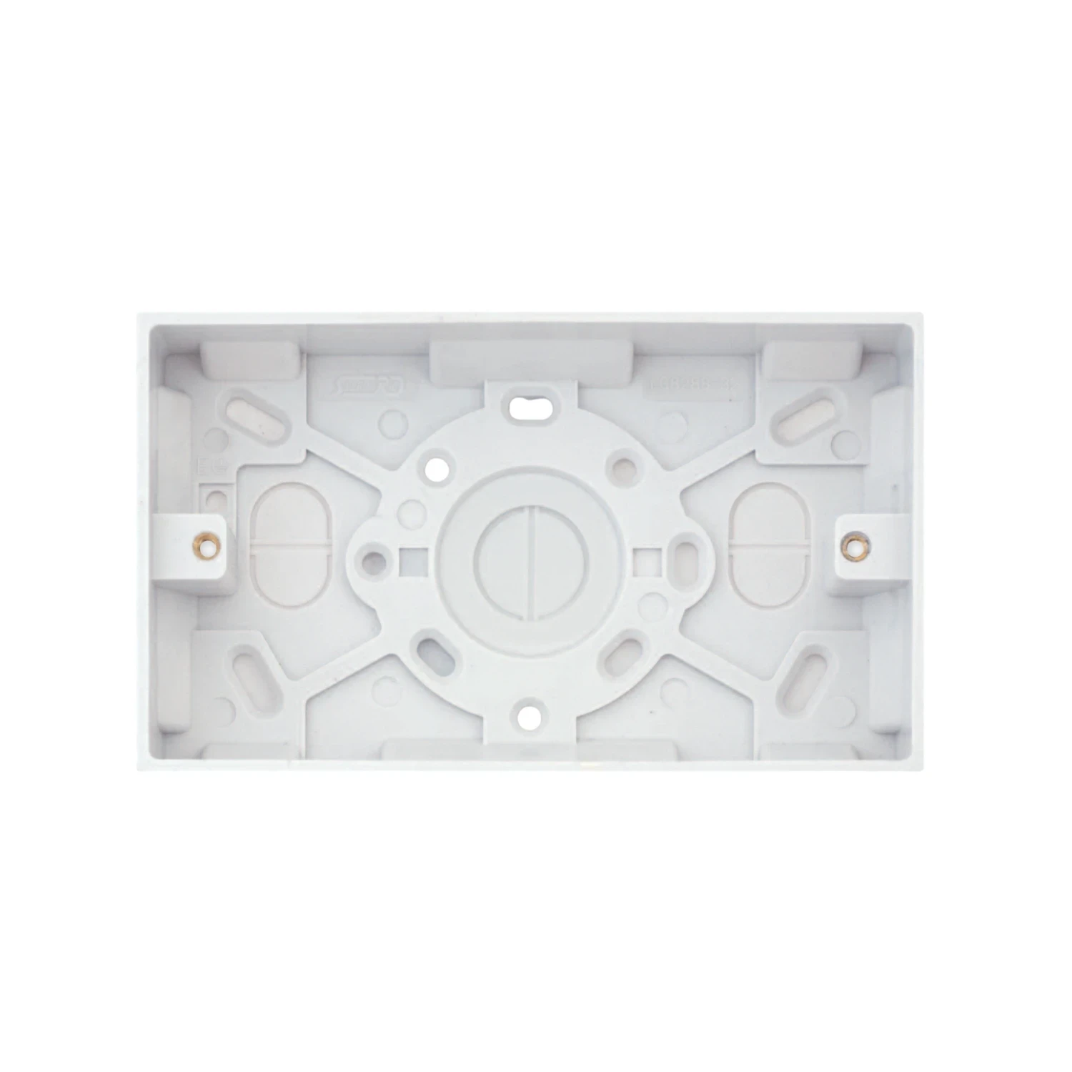 Surface Pattress Box 2 Gang 25mm Deep White Bakelite