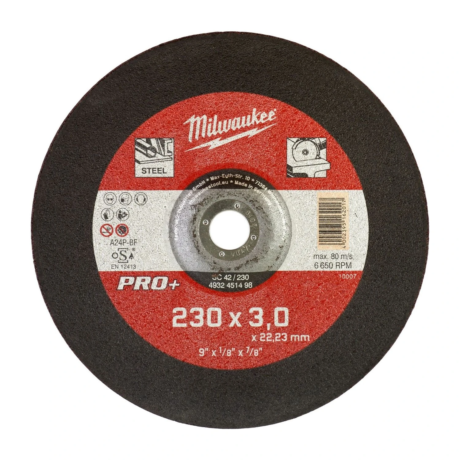 Milwaukee PRO+ SC 42 230 x 3 mm Metal Cutting Disc
