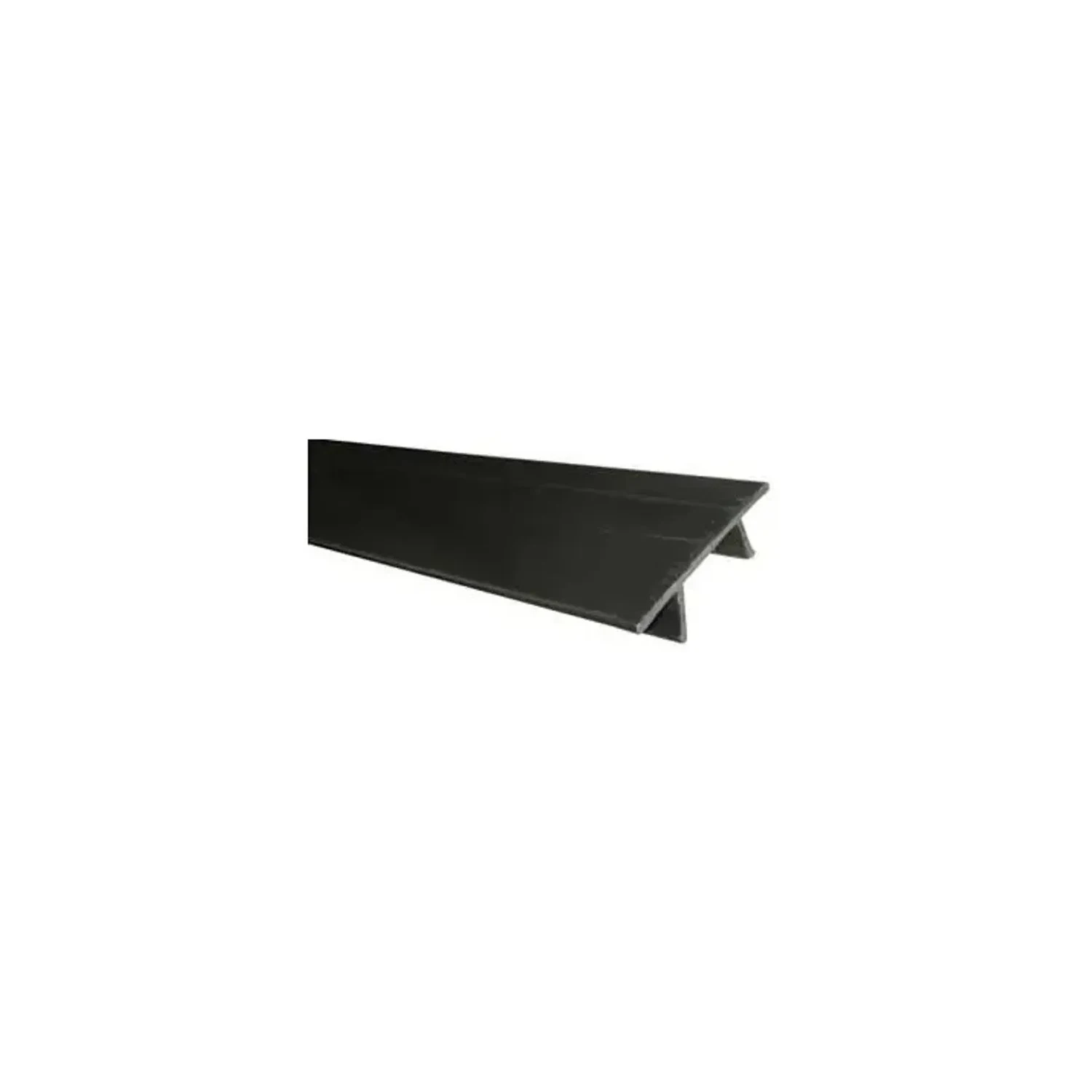 Black PVC snap-in channel cover strip