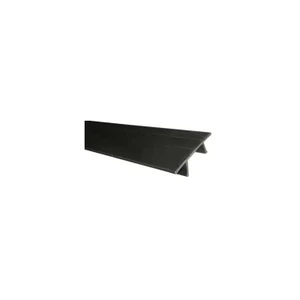 Black PVC snap-in channel cover strip